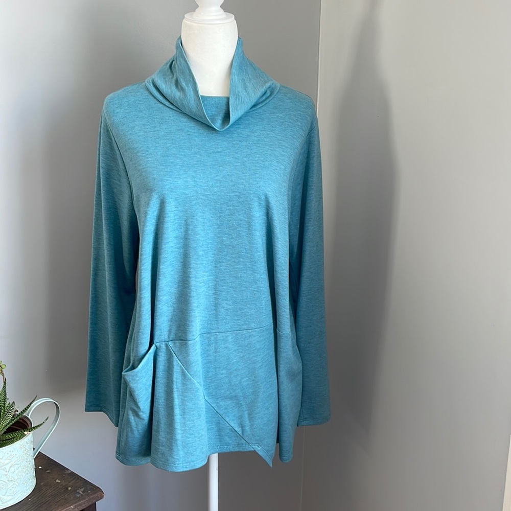 J Jill Purejill Collection Luxe Tencel Shirt Large GUC